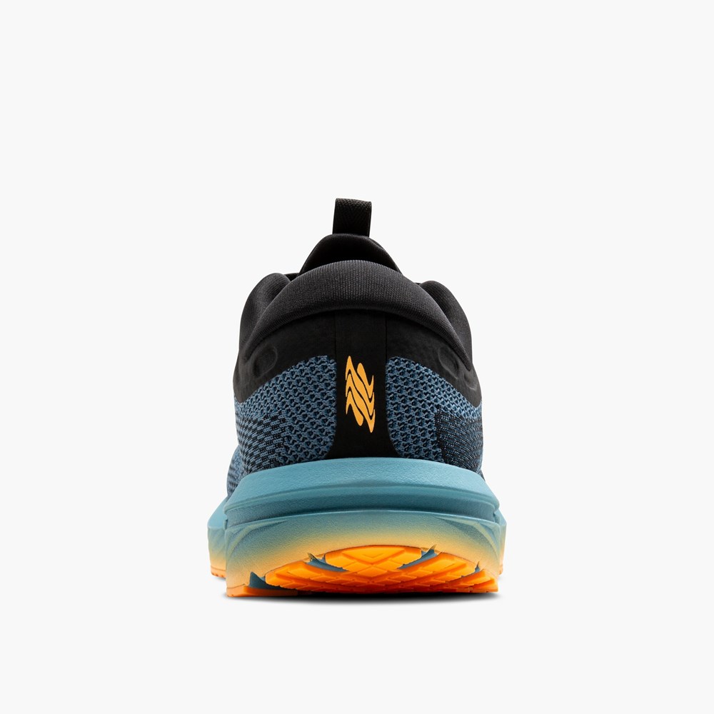 Chaussures Running Route Brooks Revel 7 Bleu Noir Orange Homme | WHG-9712438